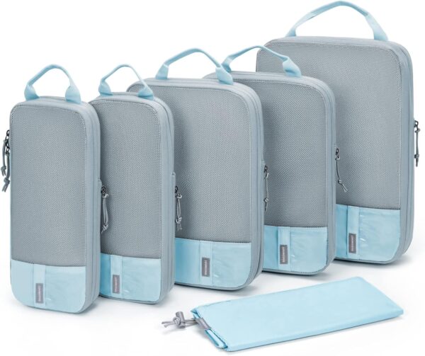 BAGSMART 6 Set Compression Packing Cubes - Lightweight Travel Essentials, Durable Luggage Organizer - Image 2