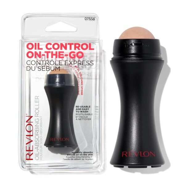 Revlon Face Roller, Oily Skin Control for Makeup, Oil Absorbing, Volcanic Reusable Facial Skincare Tool for At-Home or On-the-Go Mini Massage, 1 Count - Image 2