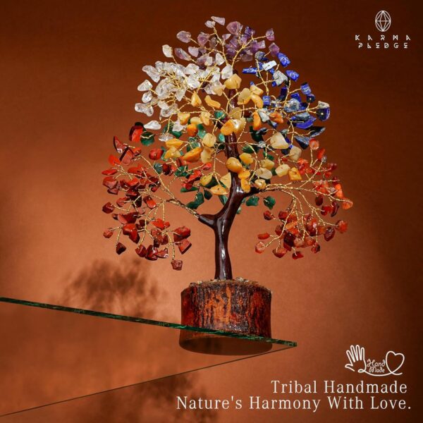 Crystal Tree of Life 7 Chakra Healing Crystal Trees for Home Decor, Office Desk Decor, Living Room Decor, Handmade Bonsai Trees for Positive Energy, Money, Good Luck Birthday Gifts for Women, Mom - Image 7