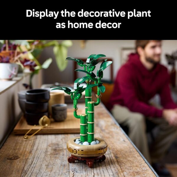 LEGO Botanicals Lucky Bamboo Building Set - Artificial Plant for Indoor Home Décor, Adults Ages 18+ - Fake Plant Decoration for Table, Desk, Office - Gift for Graduation - 10344 - Image 7