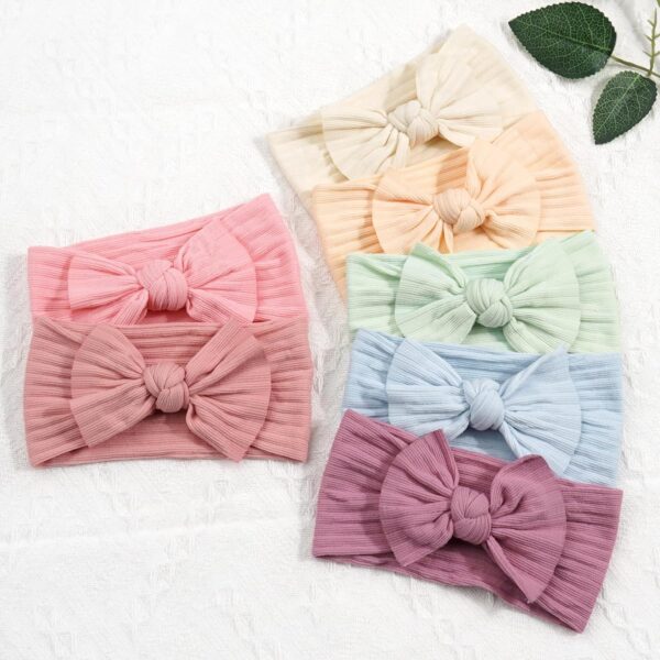 CÉLLOT 10 Colors Super Stretchy Soft Knot Baby Girl Headbands with Hair Bows Nylon Head Wrap For Newborn Baby Girls Infants Toddlers Kids - Image 7