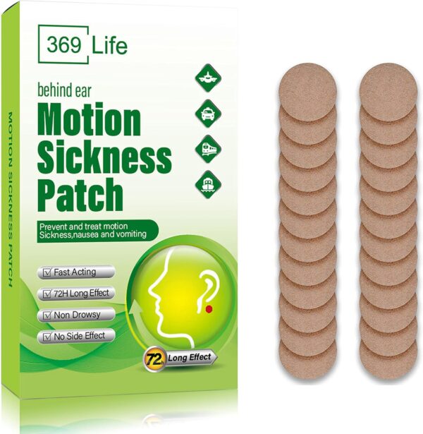Motion Sickness Patches for Car and Boat Rides, Ships, Cruise and Airplane & Other Forms of Transport - Travel Essentials, for Adults and Kids (24 Count) - Image 2