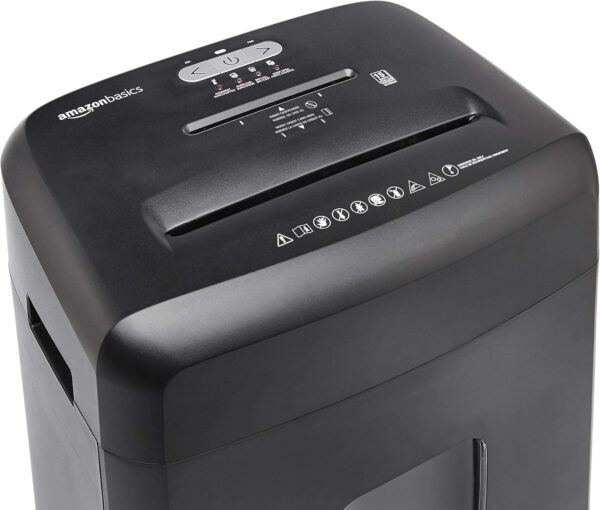 Amazon Basics 15 Sheet - New model Cross Cut Paper and Credit Card CD Shredder With 6 Gallon Bin, Black - Image 5
