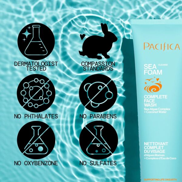 Pacifica Face Wash Set - Preppy Skincare Gift Set Value Kit for Holidays | Brightens, Tones and Deep Cleans |Glow Baby, Kale Detox and Sea Foam | 3 Pack - Image 10