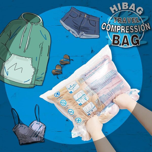 12 Compression Bags for Travel Essentials, Vacuum Packing Space Saver Bags for Cruise Accessories (12-Travel) - Image 9