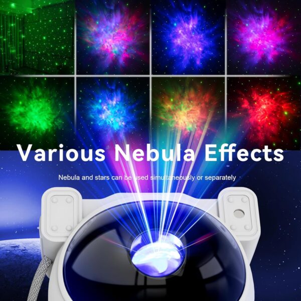 Star Projector Galaxy Night Light - Astronaut Space Projector, Starry Nebula Ceiling LED Lamp with Timer and Remote, Kids Room Decor Aesthetic, for Christmas & Birthdays - Image 7