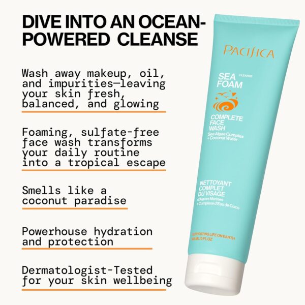 Pacifica Face Wash Set - Preppy Skincare Gift Set Value Kit for Holidays | Brightens, Tones and Deep Cleans |Glow Baby, Kale Detox and Sea Foam | 3 Pack - Image 12