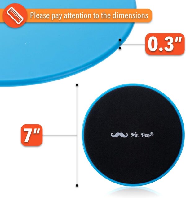 Mr. Pen Core Sliders for Working Out - 2 Pack Dual Sided Workout Sliders Discs - Image 4