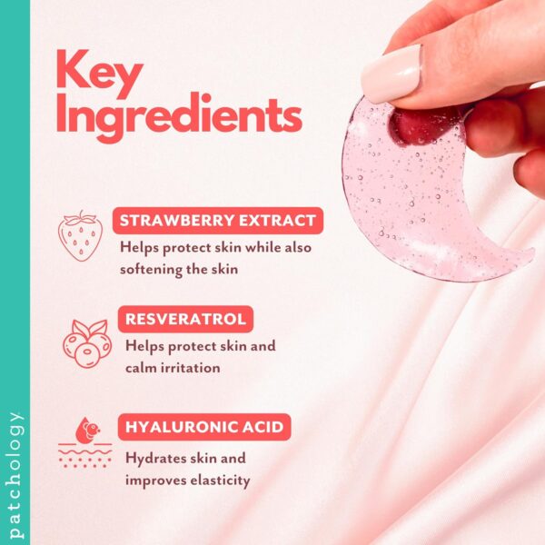 Patchology Serve Chilled Rosé Hydrating Under Eye Patches – Hyaluronic Acid & Antioxidant-Infused Eye Masks to Reduce Dark Circles, Puffiness & Fine Lines - Ideal Skincare Essentials (5 Pairs) - Image 5