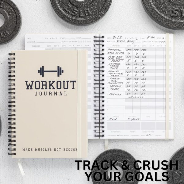 The Ultimate Fitness Journal for Tracking and Crushing Your Gym Goals - Detailed Workout Planner & Log Book For Men and Women - Great Gym Accessories With Calendar, Nutrition & Progress Tracker - Image 6