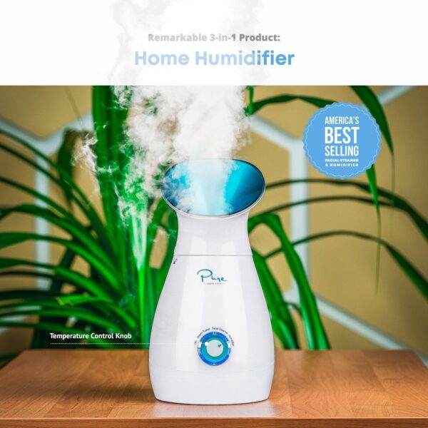 Pure Daily Care NanoSteamer Large 3-in-1 Nano Ionic Facial Steamer with Precise Temp Control - Humidifier - Unclogs Pores - Blackheads - Spa Quality - Bonus 5 Piece Stainless Steel Skin Kit (Teal) - Image 8