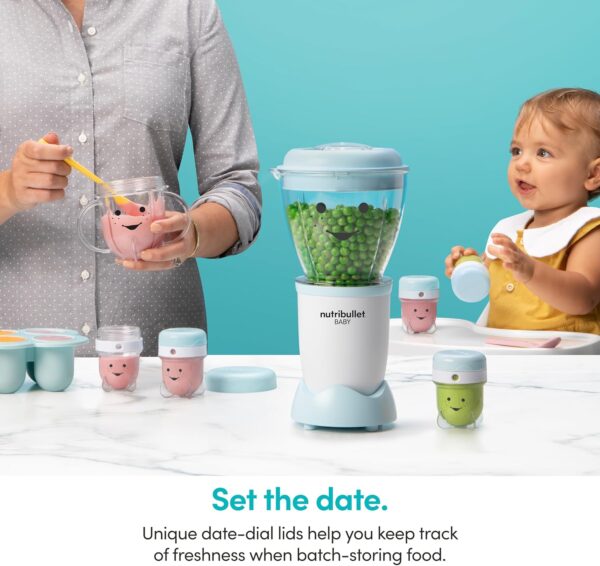 NutriBullet NBY-50100 Baby Complete Food-Making System, 32-Oz, White, Blue, Clear - Image 5