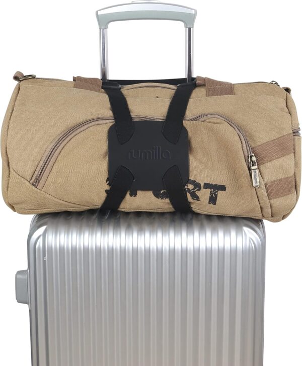 Luggage Straps Bag Bungee， Luggage Straps Suitcase Adjustable Belt，Add a Bag Easy to Travel Suitcase Elastic Strap Belt – (Black) - Image 4