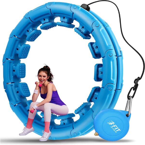 Infinity Weighted Hula Fit Hoop for Adult Weight Loss, 2 in 1 Smart Fitness Exercise Hoop for Women Abs Workout, Fit on Form 24/28/32 Detachable Knots - Image 9