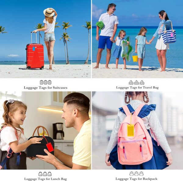 10 Pack Luggage Tags for Suitcases, Airplane Travel Essentials for Flying, International Travel Must Haves, and Luggage Accessories by Sodsay - Image 5