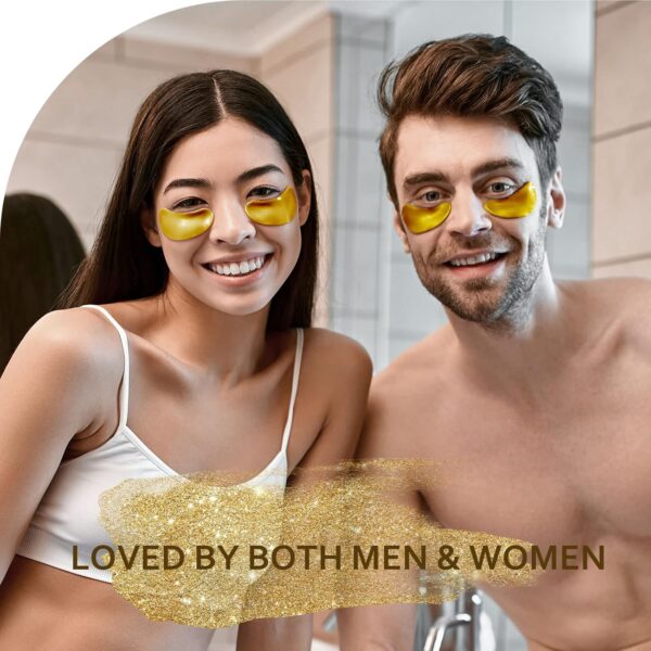 Under Eye Patches (30 Pairs), 24K Gold Under Eye Mask for Puffy Eyes, Dark Circles,Bags and Wrinkles with Collagen,Relieves Pressure and Reduces Wrinkles,Revitalises and Refreshes Your Skin - Image 7