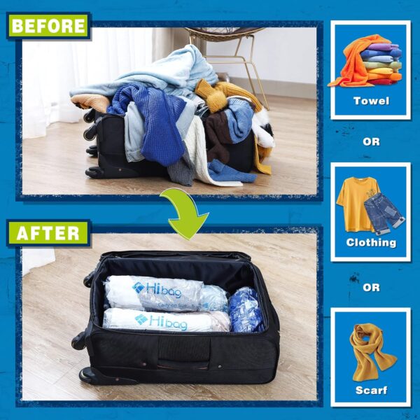 12 Compression Bags for Travel Essentials, Vacuum Packing Space Saver Bags for Cruise Accessories (12-Travel) - Image 5
