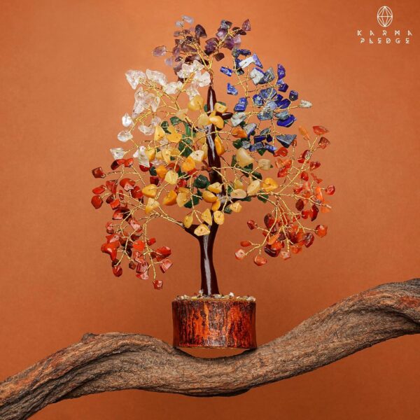 Crystal Tree of Life 7 Chakra Healing Crystal Trees for Home Decor, Office Desk Decor, Living Room Decor, Handmade Bonsai Trees for Positive Energy, Money, Good Luck Birthday Gifts for Women, Mom - Image 9