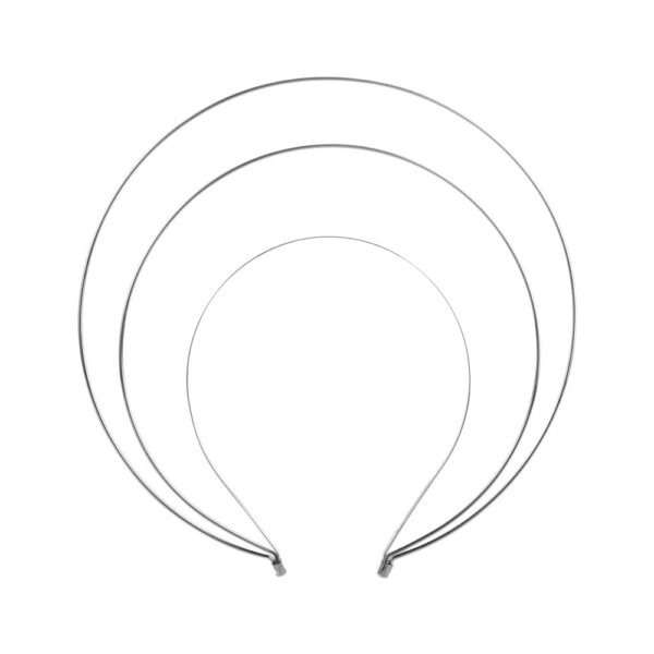 Silver 3layer Halo Crown Headband Goddess Headpiece Multi-layer Hair Crown DIY Metal Base Hair Hoops Accessories for Women Beauty and Personal Care - Image 2