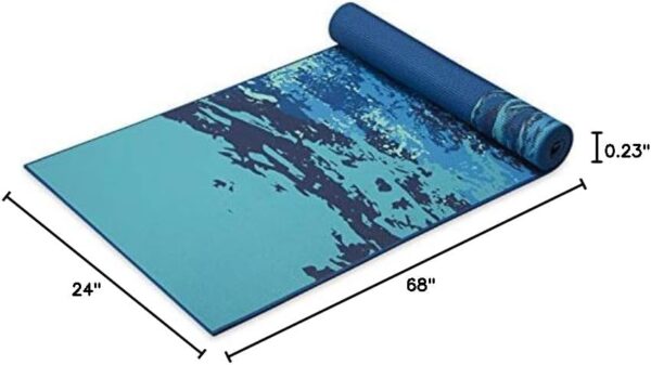 Gaiam Yoga Mat - Premium 6mm Print Reversible Extra Thick Non Slip Exercise & Fitness Mat for All Types of Yoga, Pilates & Floor Workouts (68" x 24" x 6mm Thick) - Image 8