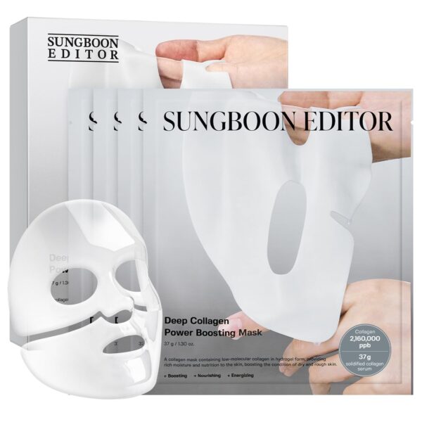 SUNGBOON EDITOR Deep Collagen Overnight mask 37gx4ea | Original Hydrating Collagen Face Mask | Real Collagen 2,160,000PPB for Elasticity |TikTok Trend Items Korean Skin Care - Image 2
