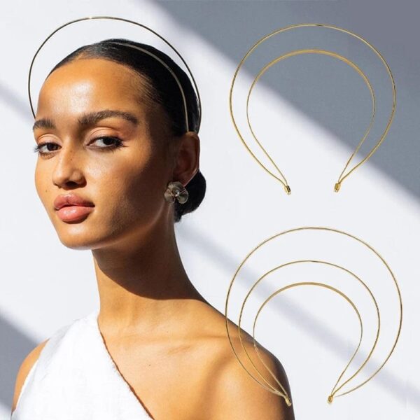Silver 3layer Halo Crown Headband Goddess Headpiece Multi-layer Hair Crown DIY Metal Base Hair Hoops Accessories for Women Beauty and Personal Care - Image 3