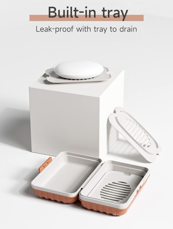 Travel Soap Holder with Lid - Draining Soap Box for Shower -Compact Travel Soap Case Leak-Proof Design for Camping, Hiking, Gym & Outdoor Use | Keeps Soap Dry & Hygienic - Image 3
