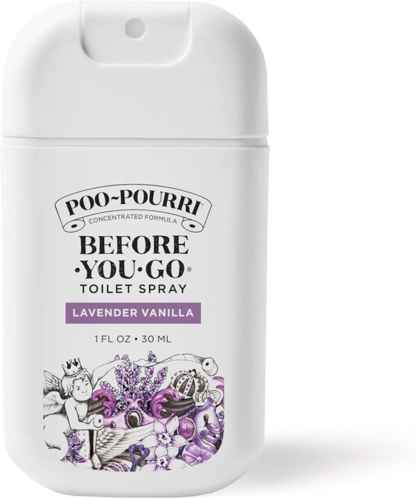 Poo-Pourri Lavender Vanilla Pocket Before-You-Go Toilet Spray - Instantly Trap Bathroom Odor - Plant Based Ingredients & Essential Oils - Travel Essentials - with Lavender, Vanilla & Citrus - Image 2