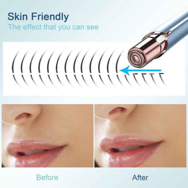 Facial Hair Removal for Women, Electric Painless Facial Hair Remover for Face, Lip, Chin with USB Rechargeable - Image 3