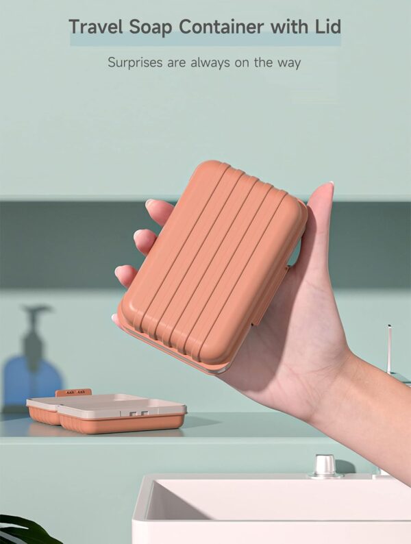 Travel Soap Holder with Lid - Draining Soap Box for Shower -Compact Travel Soap Case Leak-Proof Design for Camping, Hiking, Gym & Outdoor Use | Keeps Soap Dry & Hygienic - Image 7