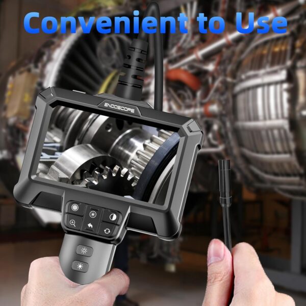 Endoscope Camera with Light - IP67 Waterproof Borescope Camera with 8 Adjustable LED Lights | 4.3" LCD Screen Borescope | HD 1080P Inspection Cameras with 16.5ft Semi-Rigid Cord Tools for Men - Image 6