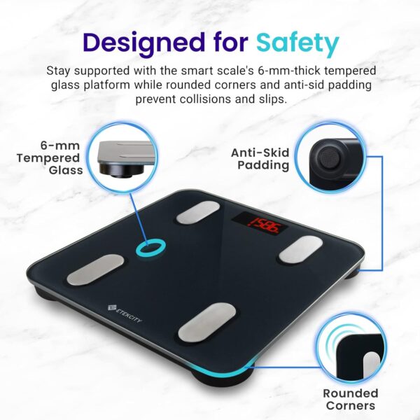 Etekcity Smart Scale for Body Weight, Digital Bathroom Weighing Machine Fat Percentage BMI Muscle, Accurate Composition Analyzer People, Bluetooth Electronic Measurement Tool, 400lb - Image 11
