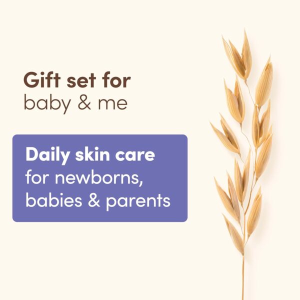 Aveeno Baby Bathtime Solutions Mommy & Me Gift Set, Baby Wash & Shampoo, Calming Bath, Daily Moisturizing Lotion & Stress Relief Body Wash for Mom, Nourishing Oat, Registry Must Haves, 4 items - Image 7