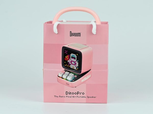 Divoom Ditoo Retro Pixel Art Game Bluetooth Speaker with 16X16 LED App Controlled Front Screen (Pink) - Image 9