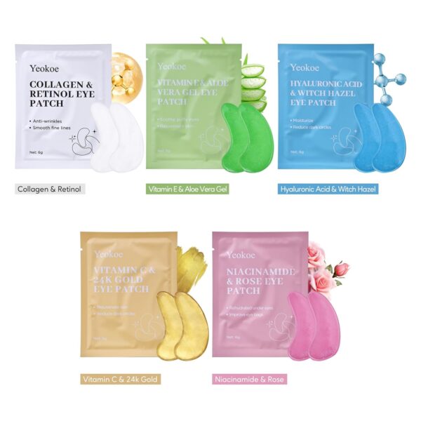 Under Eye Patches for Dark Circles,Eye Mask for Puffy Eyes With Collagen,Retinol,Vitmin C,Hyaluronic Acid and Niacinamide Face Masks Skincare Spa Gifts for Woman 20Pairs - Image 8