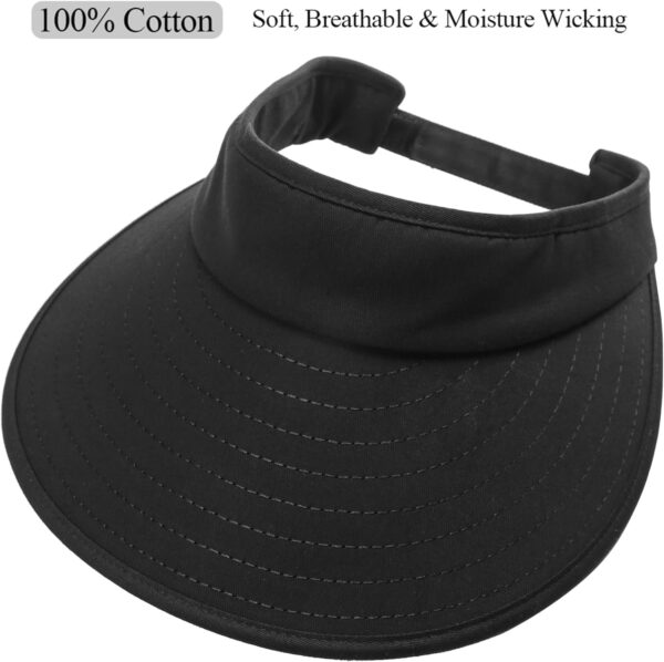 Sun Visor Hats Women Large Brim Summer UV Protection Beach Cap - Image 3
