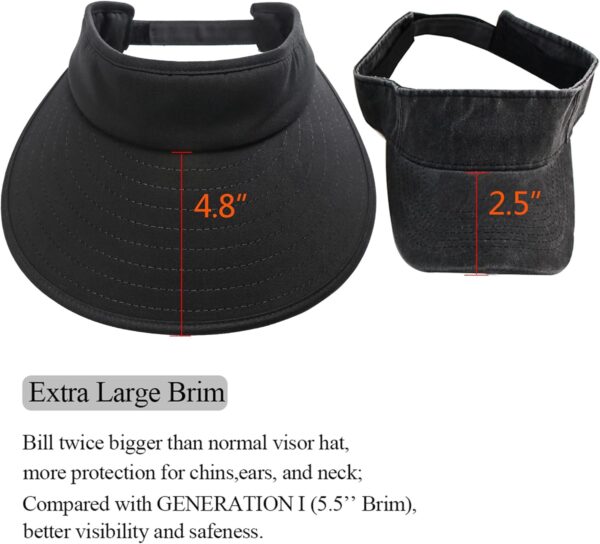 Sun Visor Hats Women Large Brim Summer UV Protection Beach Cap - Image 5