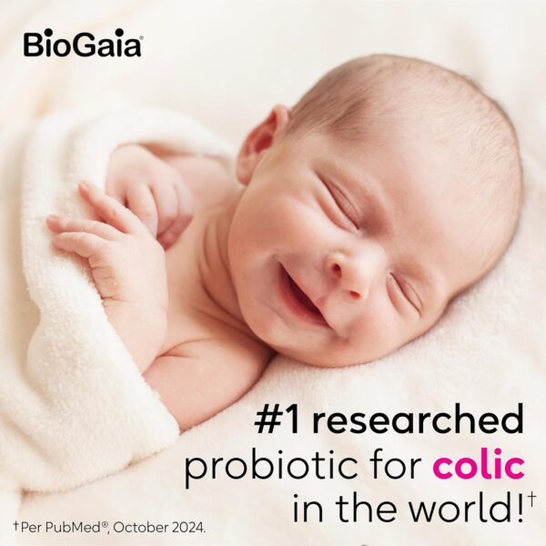 BioGaia Protectis Baby Probiotic Drops | Baby Essentials for Colic & Gas Relief | Safe for Newborns | Ease Crying, Fussing, Colic, Gas, Spit-ups & Constipation | No Dairy, Soy & Gluten | 5mL - Image 6
