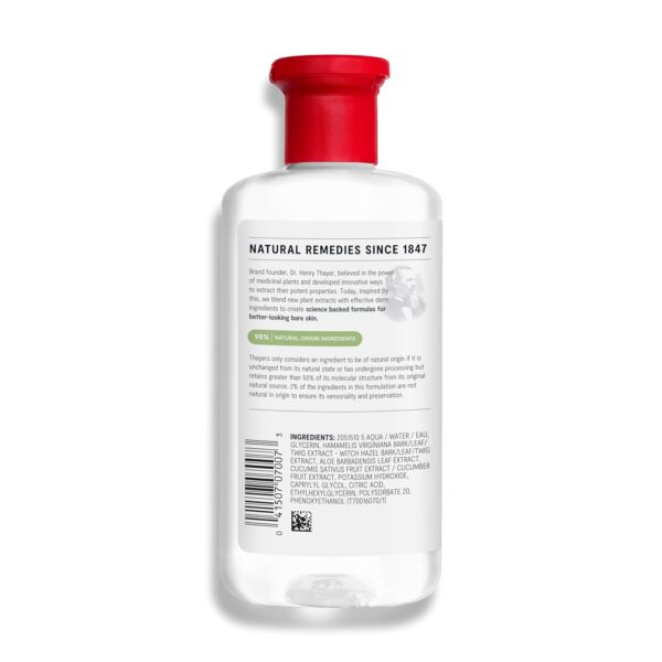 THAYERS Alcohol-Free, Hydrating Cucumber Witch Hazel Facial Toner with Aloe Vera Formula, Vegan, Dermatologist Tested and Recommended, 12 Oz (Packaging May Vary) - Image 10