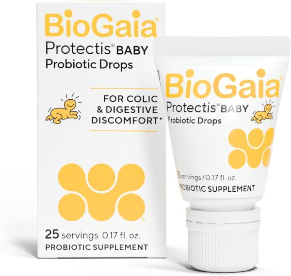 BioGaia Protectis Baby Probiotic Drops | Baby Essentials for Colic & Gas Relief | Safe for Newborns | Ease Crying, Fussing, Colic, Gas, Spit-ups & Constipation | No Dairy, Soy & Gluten | 5mL - Image 2