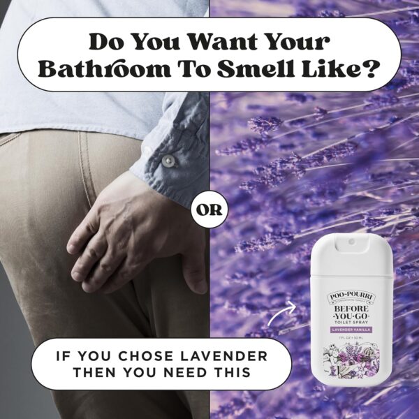 Poo-Pourri Lavender Vanilla Pocket Before-You-Go Toilet Spray - Instantly Trap Bathroom Odor - Plant Based Ingredients & Essential Oils - Travel Essentials - with Lavender, Vanilla & Citrus - Image 10