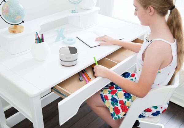 ODISTAR Desktop Vacuum Cleaner, Mini Table dust Sweeper Energy Saving,High Endurance up to 90 mins,Cordless&360º Rotatable Design for Keyboard/Home/School/Office(White AA Battery) - Image 7