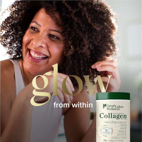 Great Lakes Wellness Collagen Peptides Powder for Skin, Hair, Nails, Joints & Digestion - Unflavored - Quick Dissolve Hydrolyzed, Non-GMO, Keto, Kosher - 16oz - Image 6