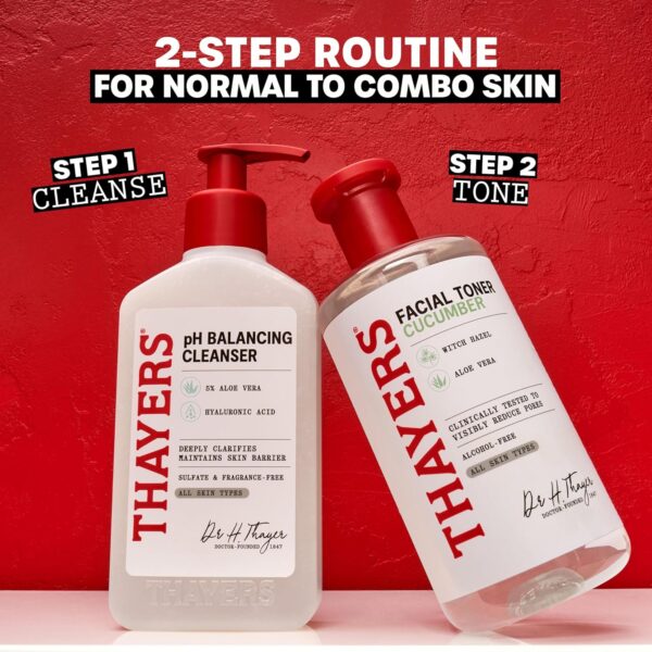 THAYERS Alcohol-Free, Hydrating Cucumber Witch Hazel Facial Toner with Aloe Vera Formula, Vegan, Dermatologist Tested and Recommended, 12 Oz (Packaging May Vary) - Image 8