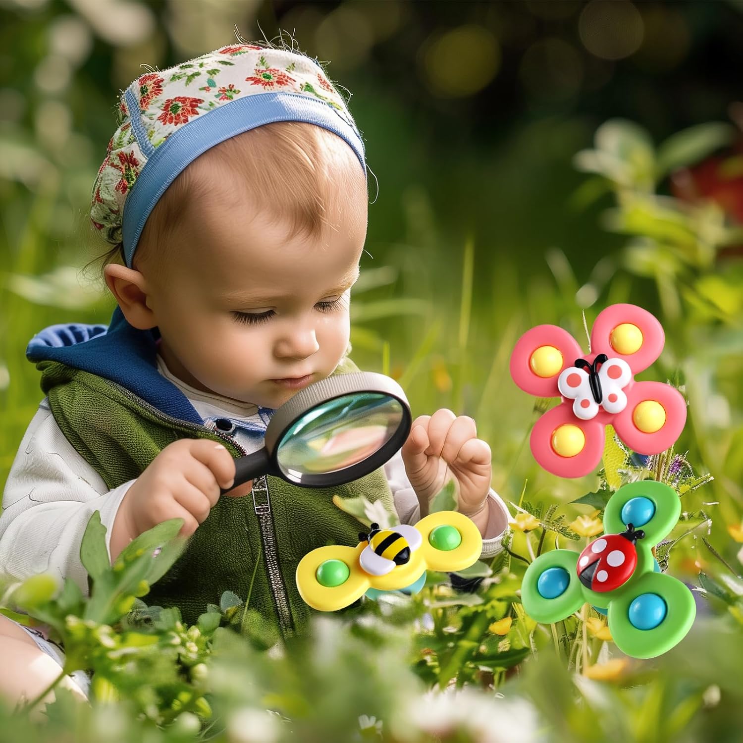 ALASOU 3PCS Suction Cup Spinner Toys for 1 Year Old Boy Girl|Spinning Top Baby Toys 12 18 Months|1 2 Year Old Boy Birthday Gift|Baby Bath Toy for Kids Ages 1-3|Sensory Toy for Toddlers 1-3 - Image 10