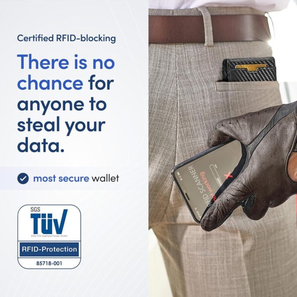 TRAVANDO AirTag* Wallet Mens Wallet with Money Clip Air Tag Wallet Card Holder RFID Blocking Bifold Gifts for Men - Image 7