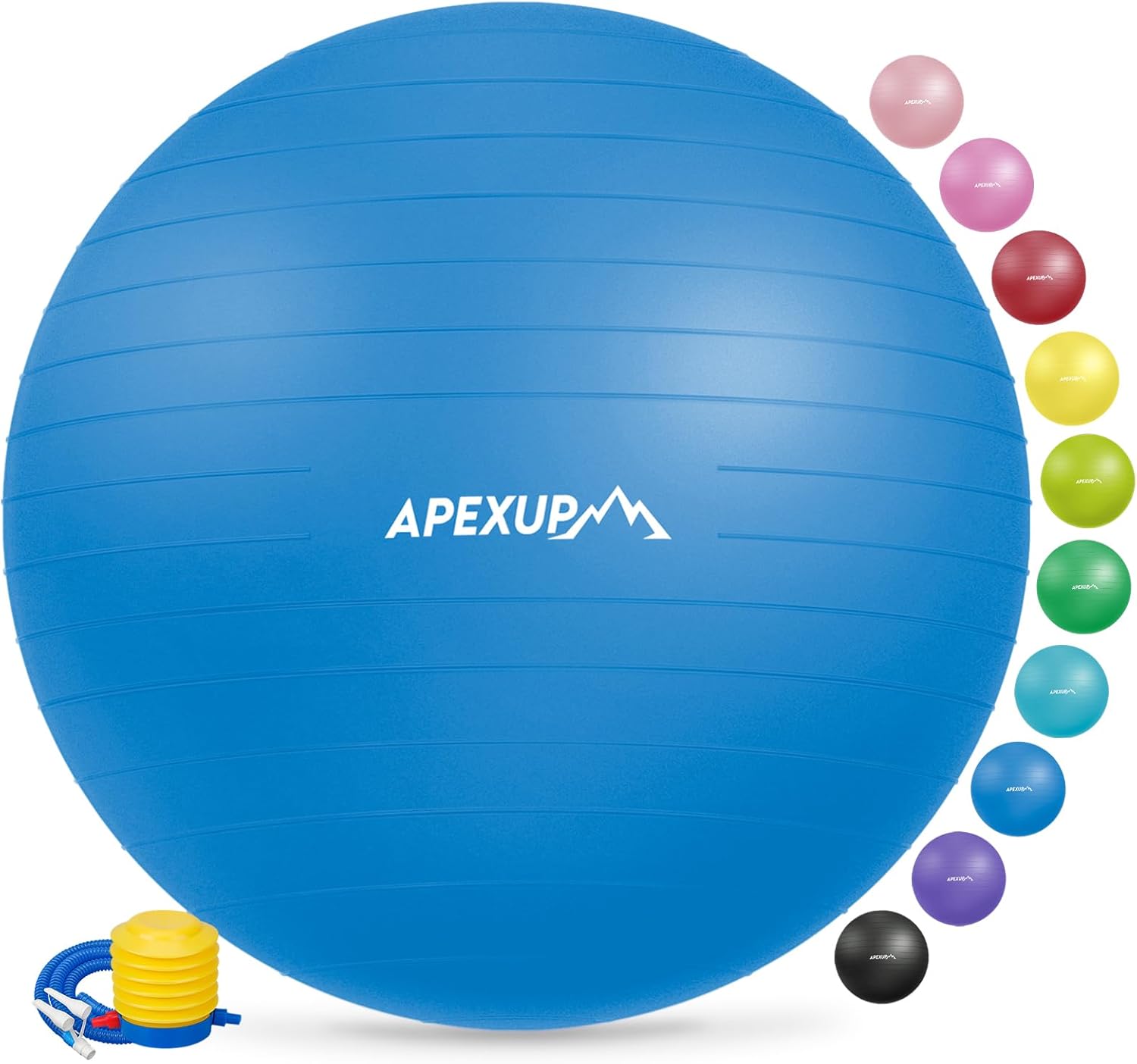 APEXUP Yoga & Pilates Ball - Anti Slip Heavy Duty Gym Ball for Fitness, Balance & Core Workout - Image 2