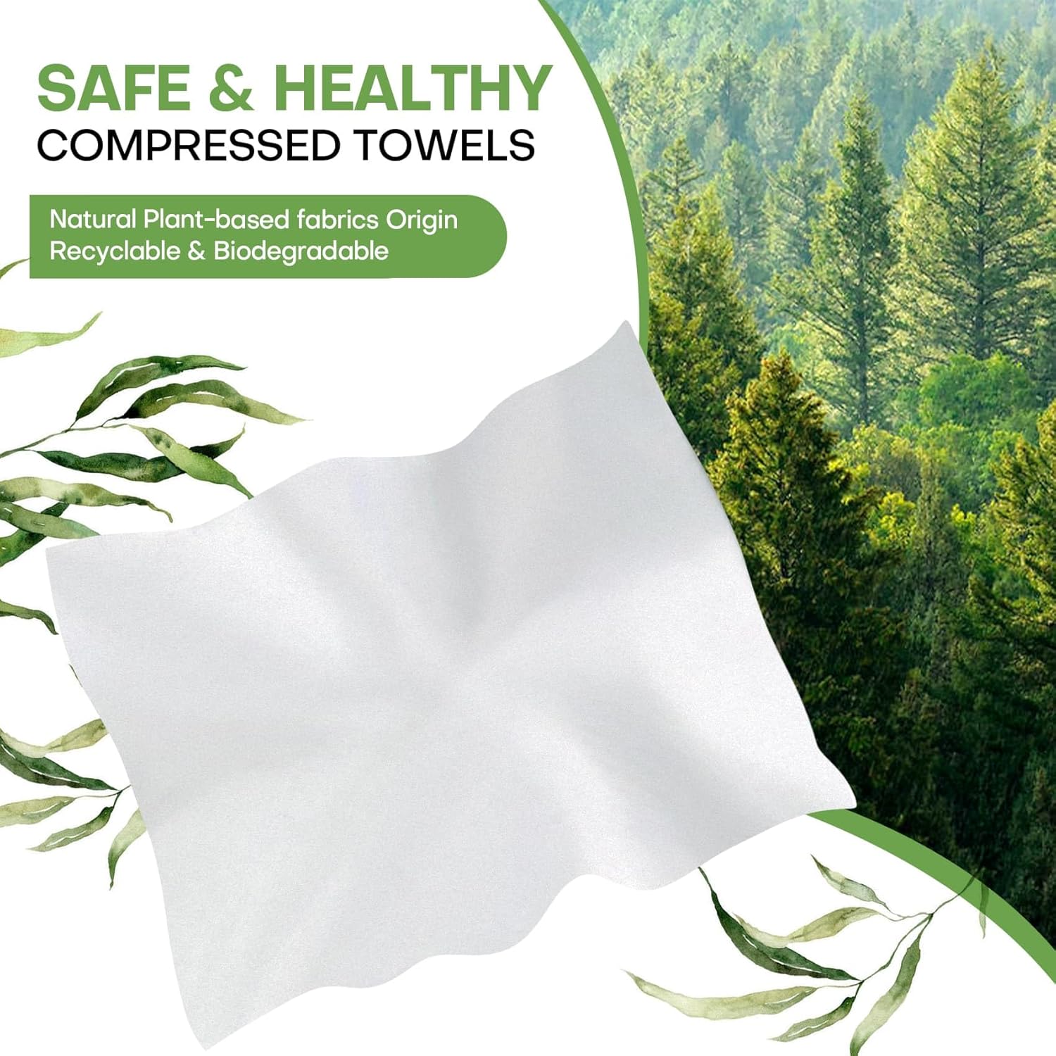 Compressed Face Towels 9"X7.5" 200 Pcs Bulk Packed with 2 Carry Cases Facial Expandable Cleansing Towelettes Disposable Washcloth Tablets - Image 5