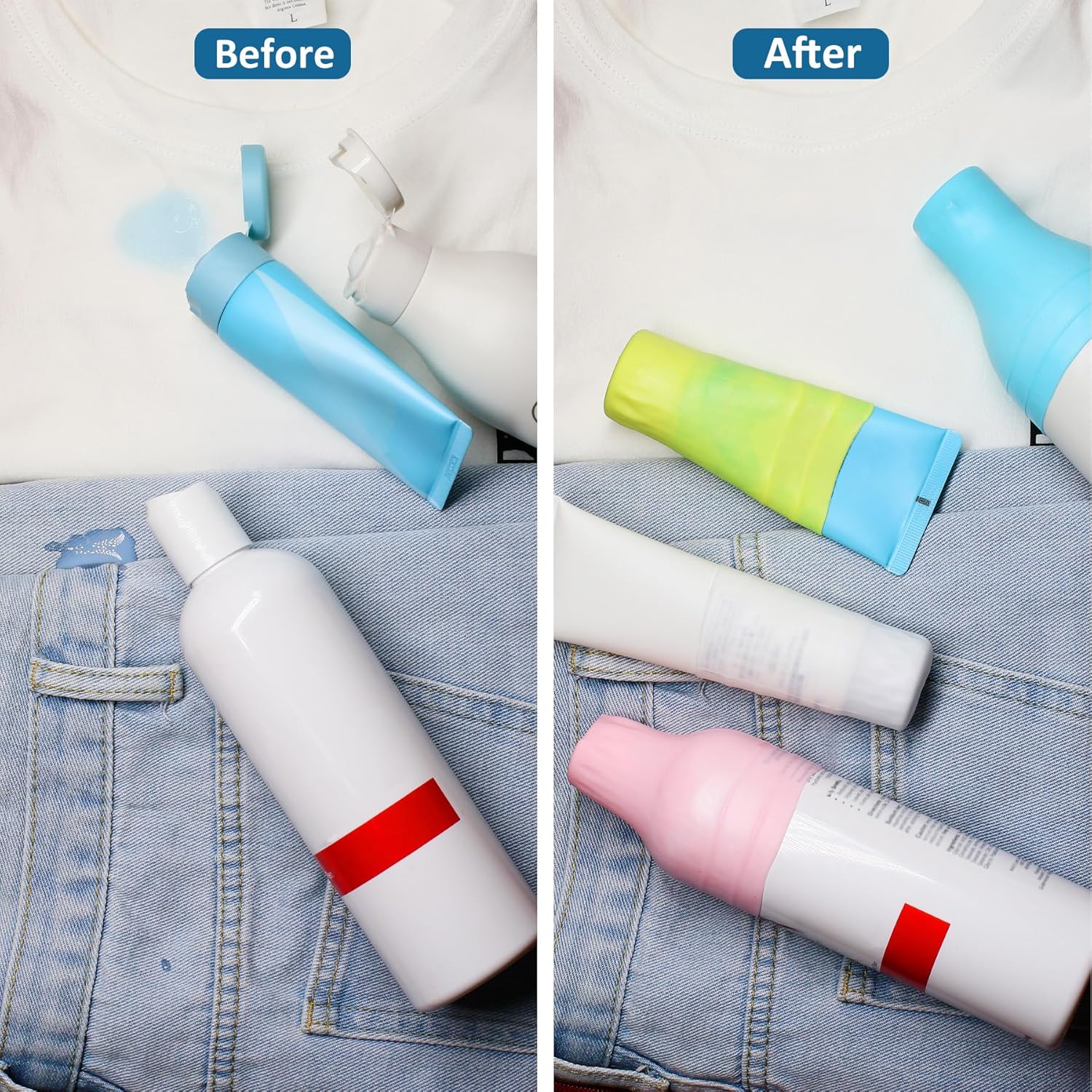 10 Pack Travel Essentials Accessories Silicone Bottle Covers, Cruise Essentials, Beach Vacation Essentials for Women Men, Elastic Sleeves for Leak Proofing, Fit Travel Size Bottles Toiletries - Image 3