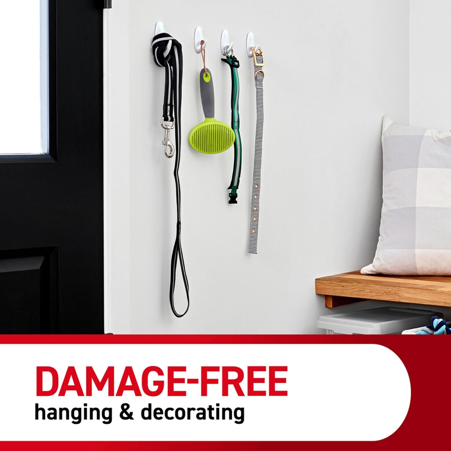 Command Variety Pack, Picture Hanging Strips, Wire Hooks and Utility Hooks, Damage Free Hanging Variety Pack for Up to 19 Items, 1 Kit, White - Image 8